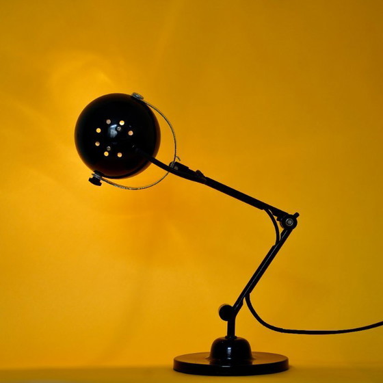 Image 1 of Vintage BHV Space Age "Eyeball" Desk Lamp - Mid-Century Modern - Black & Chrome