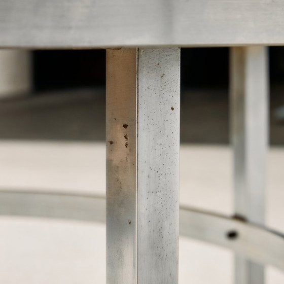 Image 1 of MK11840 Steel coffee table with stone top by Edel Hegedal for L. Hjorth