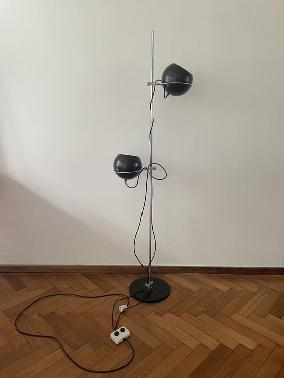 Image 1 of Lampada da terra vintage - Lampada a globo Gepo