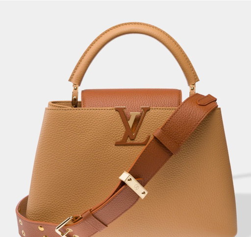 Borsa LOUIS VUITTON Capucines in cuoio marrone - 103321