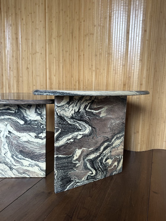 Image 1 of Set di tavolini vintage in marmo Mimi