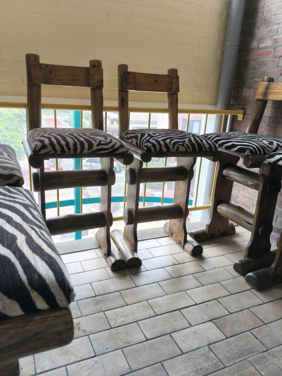 Image 1 of Mid-century modern vintage design brutalist bar stools