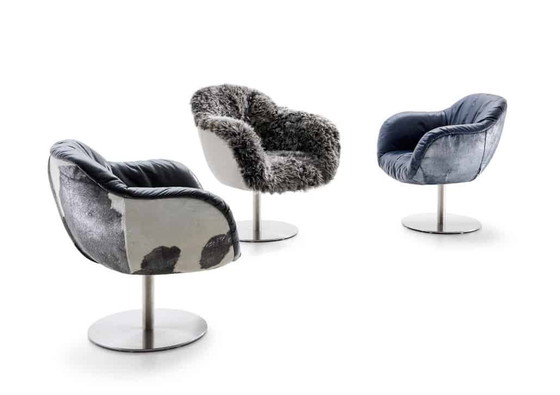 Image 1 of 2x Tommy M. armchair Lola by Thomas Machalke - Fabric & Leather