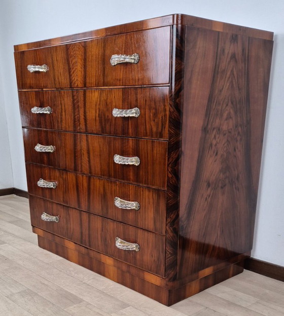 Cómoda Art Déco Veneciana con 5 Cajones, 1940 – Italian Manufacturing, Wood (photo 4 of 29)