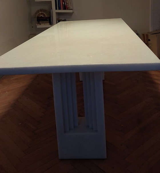 Image 1 of Mesa de comedor de mármol Delfi – Carlo Scarpa & Marcel Breuer – Gavina, Italia, alrededor de 1968–1969