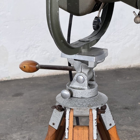 Strand Electric Theatre Spotlight on Adjustable Wooden Tripod, Mid-20th Century, Floor lights, Aluminium (photo 9 of 14)