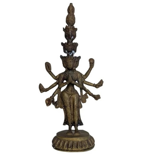Hand-cast Bronze Avalokiteshvara 30cm