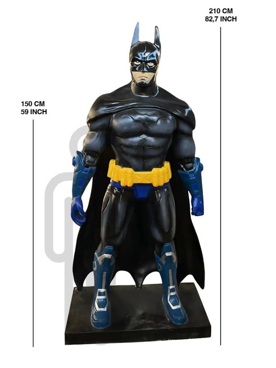 Image 1 of Escultura de fibra de vidrio - Personaje de cómic Spider Hero - Rojo, Azul