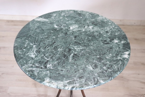 Image 1 of Tavolino vintage in ferro e marmo, Italia anni '80