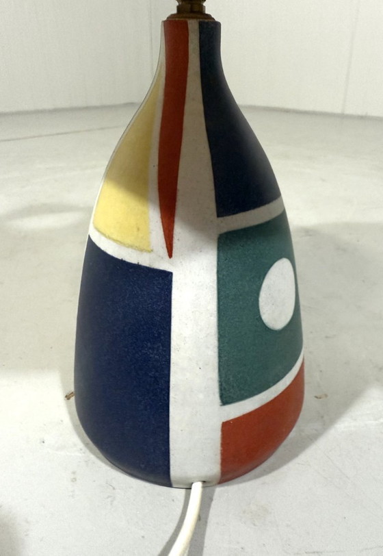Image 1 of Krösselbach Fayence table lamp by Clare Zänge & Karl-Heinz Löffler 1950's