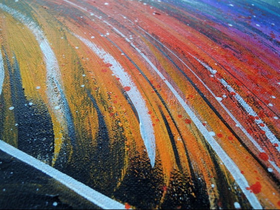 Image 1 of Feather XXL olieverf abstract