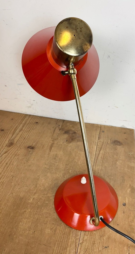 Image 1 of Vintage Red Table Lamp , 1970s