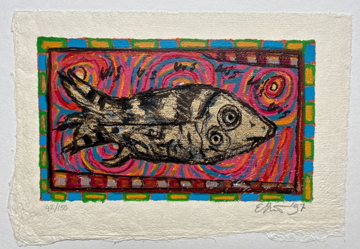 Silkscreen Eric Toebosch on passepartout