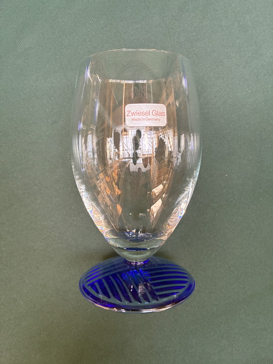 Image 1 of 9x Schott Zwiesel Vintage Glasses on Cobalt Base