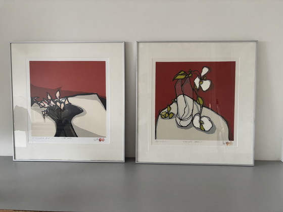 Image 1 of Fon Klement | Set di 2 serigrafie originali – Firmate a mano e incorniciate