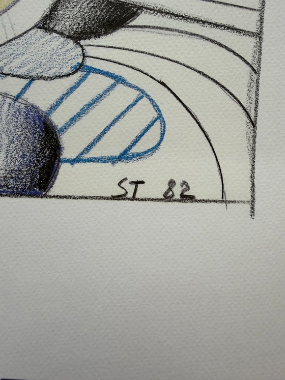 Saul Steinberg (1914–1999), Cocktail Lounge, 1986, Vintage tentoonstellingsposter, gedrukt in Frankrijk (photo 9 of 12)