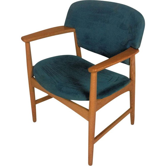 Image 1 of Vintage oak office chair by Ejner Larsen and Axel Bender Madsen for Fritz Hansen 1955