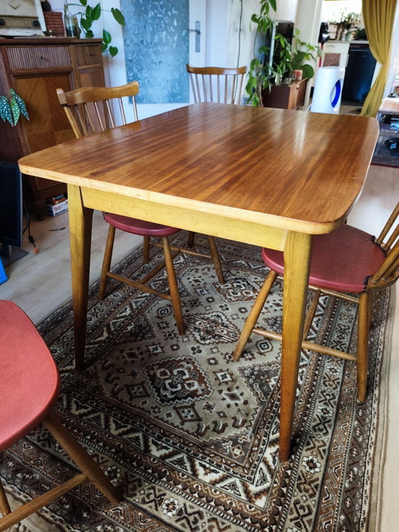 Splendido Tavolo da Pranzo Vintage Mid-Century (Anni '60), Pastoe, Tavoli da pranzo, Legno, Marrone (foto 2 di 5)