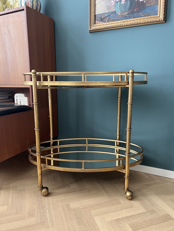 Image 1 of Goudkleurige Normandy Bar Cart van Bungalow 5