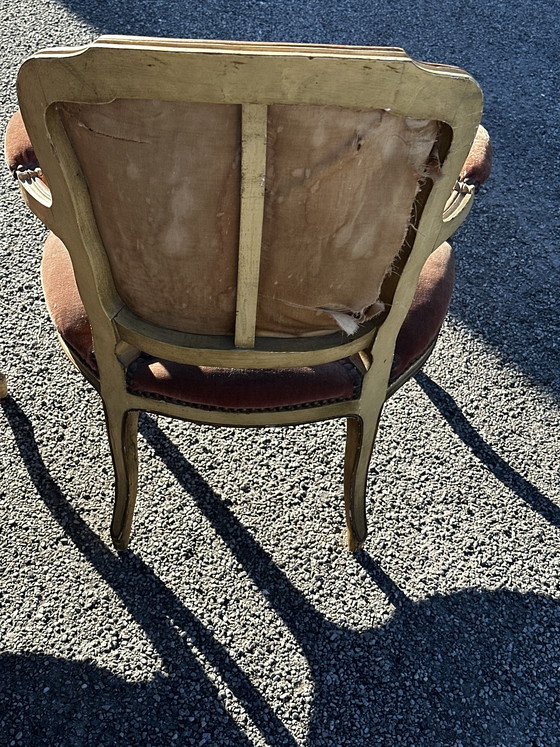 Image 1 of Set di 4 poltrone cabriolet in stile Luigi XV