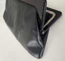 Pochette vintage in pelle nera