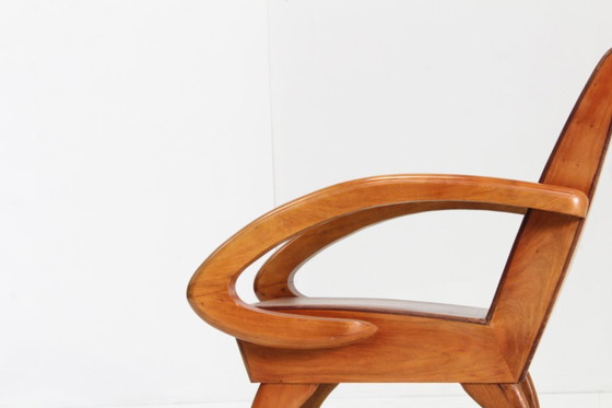 Image 1 of Set di poltrone in legno vintage della metà del secolo scorso