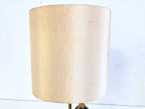 Image 1 of Lámpara de mesa de cerámica esculpida con forma de cisne de Ceramiche Zanotto, Bassano.