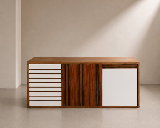 Vintage Mid Century Dressoir Kast – 10 Lades & 2 Kastjes – Jaren 70