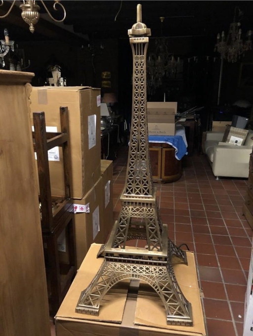Nouvelle lampe de table Eichholtz Eiffel XXL en cuivre Eiffeltoren 110 hoog