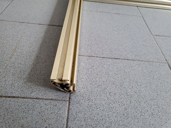 Image 1 of Vintage vierkante salontafel/bijzettafel uit de jaren 60 van aluminium en formica.