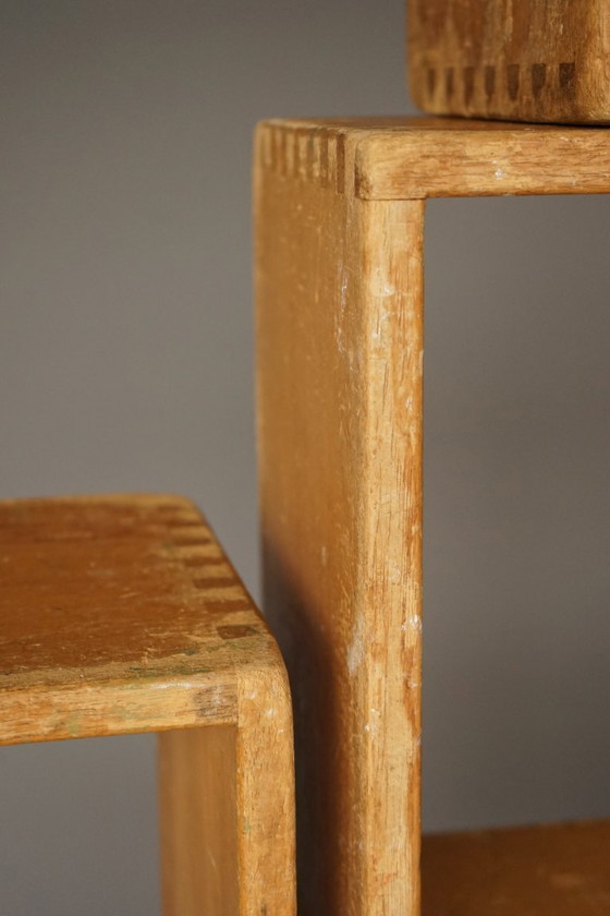 Image 1 of Blocs de construction en bois pour enfants, ensemble de 8, années 1950