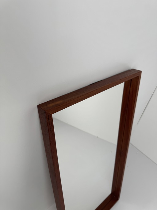 Danish Teak Mirror by Aarhus Glasimport – Minimalist Mid-Century Design