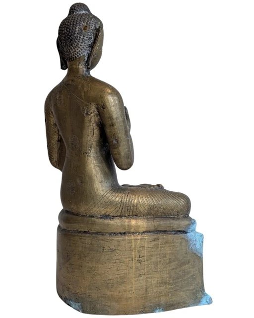Sitzender Shakyamuni Buddha mit predigender Mudra – bronzene Tempelstatue – Bildhauerei (photo 4 of 13)