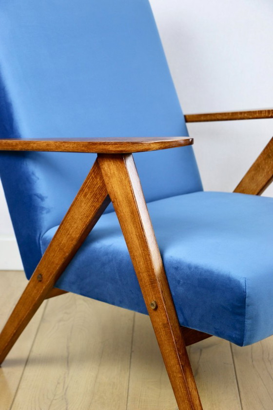 Image 1 of B-310 VAR fauteuil zeeblauw fluweel - 2 stuks beschikbaar