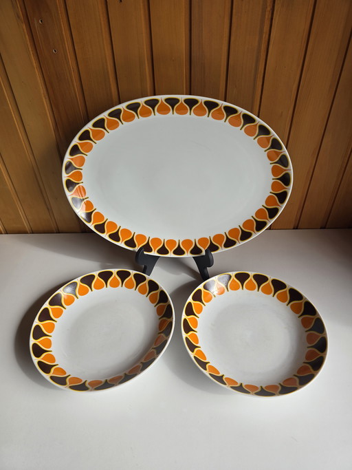 Vintage Eschenbach Bavaria Dinnerware Set – 1970s Pop Art