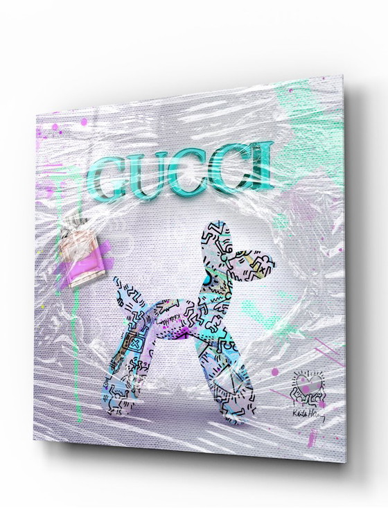 Image 1 of Beperkt: Wrapped Woof - Gucci X Keith Haring Editie | 140 X 140 Cm | 2025 (Ori, 1983)