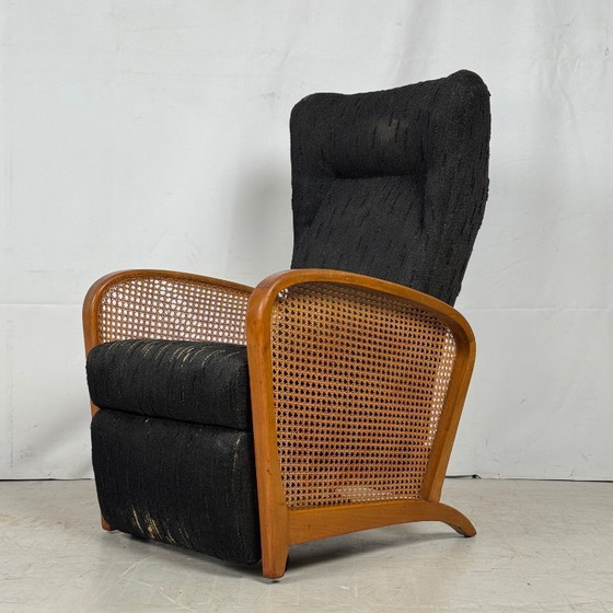 Image 1 of Rattan Side Recliner Chair, 1960s