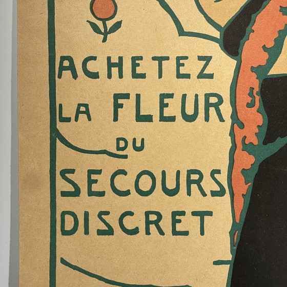 Jugendstil Kaufen Sie die Blume der diskreten Hilfe Lithographie Poster von Émile Berchmans für La Meuse, (photo 5 of 12)
