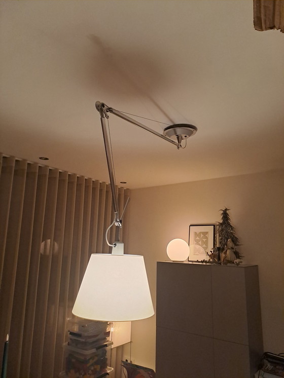 Image 1 of Artimide ceiling lamp with parchment shade