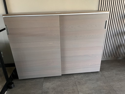 Bookcase with shelves and combination lock