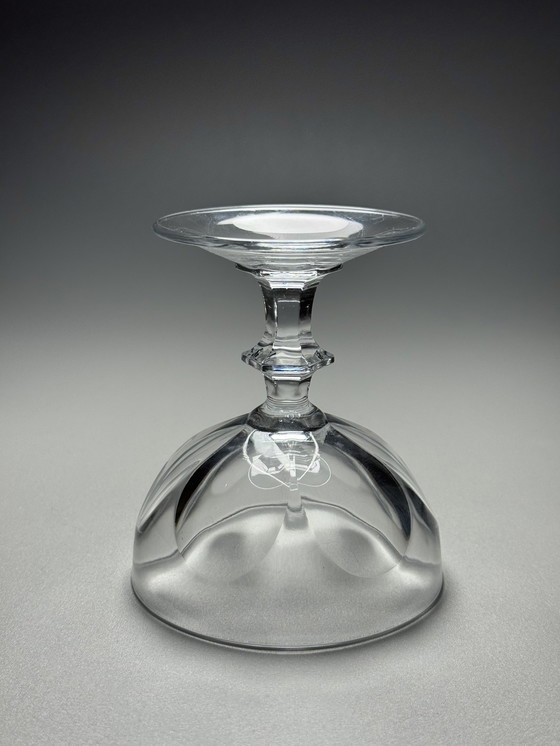 Image 1 of Set di 10 bicchieri da champagne in cristallo - Cristal d'Arques. Metà secolo