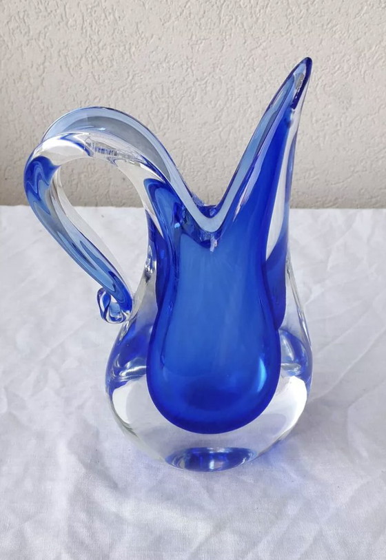 Image 1 of Murano Blue Vase