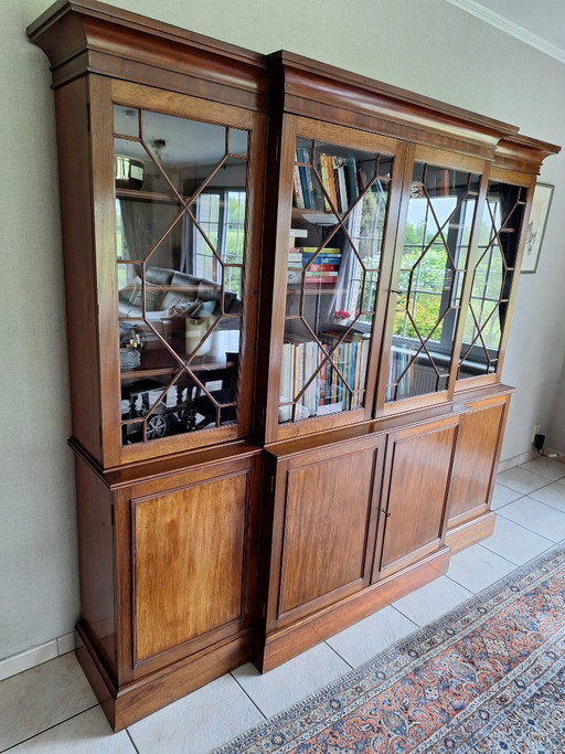 Magnifique vitrine anglaise ancienne du XIXe siècle avec certificat. – vitrinekasten, Glass, Wood