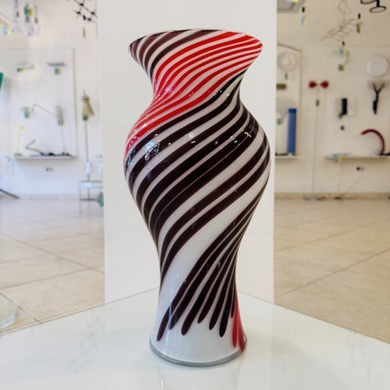 Vintage Murano vaas uit de jaren 70, veelkleurig, Italiaans design, Venetië – Plantenbak, Murano Glass (photo 4 of 8)