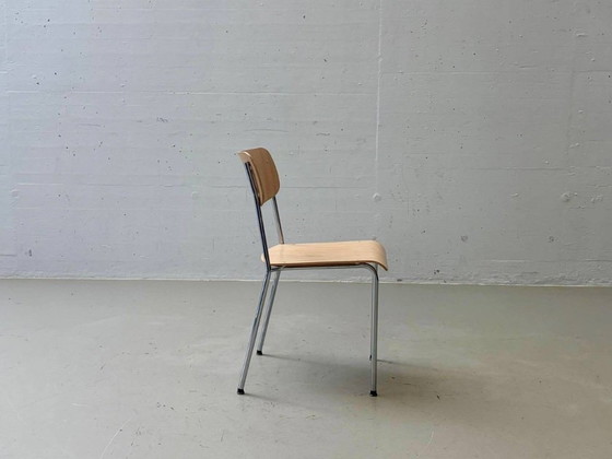 Stapelbare beukenhouten stoelen met chromen poten van Reinhard – Kuipstoelen (photo 5 of 18)
