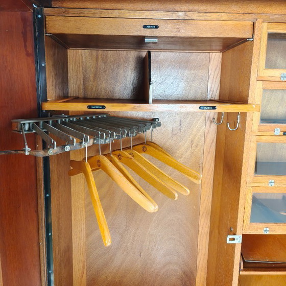 Image 1 of Herenkledingkast uit de jaren 1920 van mahonie en eikenhout, gemaakt door Compactom Ltd.