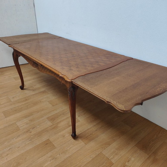 Image 1 of Vintage country style dining table dining room table extendable table