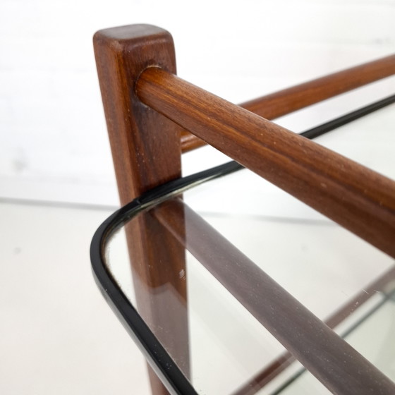 Image 1 of Carrello da tè vintage Coja in teak e vetro, anni '50/'60