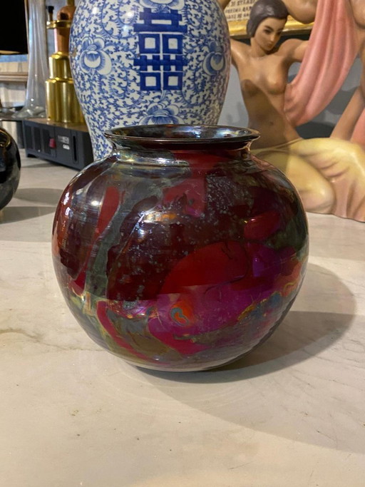 Lustro ceramic vase from the 1970s, Italy