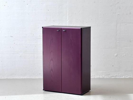 Image 1 of Modularer Designschrank in Bordeauxviolett, 1990er Jahre